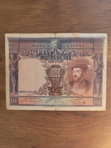 Espagne billet ancien - ancien, 1000