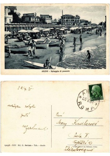 Cpa anzio spiaggia - cpa, di