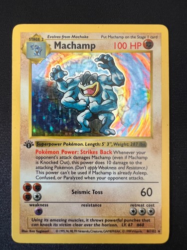 Carta pokémon tcg machamp - tcg, 1°