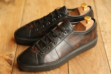 Santoni Nero Marrone Pelle
