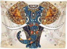 Arazzo Da Parete Blu Con