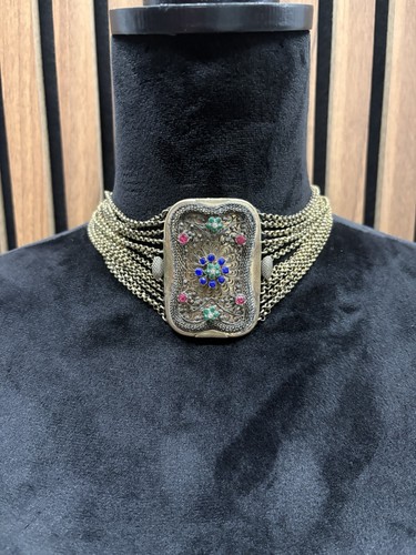 Biedermeier choker necklace - biedermeier,