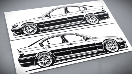 Bmw e46 facelift - facelift, adesivo
