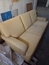 DIVANO 3 posti - struttura in legno e fodera in stoffa sartoriale - 200x90x70