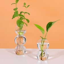 Vaso in Vetro design a bolle / sfera per Piante o Fiori 3 palle trasparente