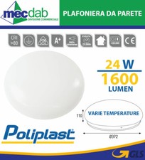 Plafoniera Da Interno Tonda 24 W 1600 Lumen Poliplast Cindy