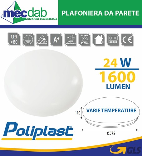 Plafoniera interno tonda 24 - interno,