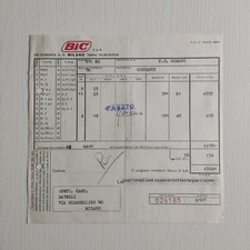 1957 BIC le Famose Penne Milano Fattura C00749