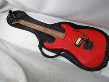 Chitarra elettrica Kramer LK-1B rossa 1-pull baretta acero 1P manico S/N 51419 e custodia