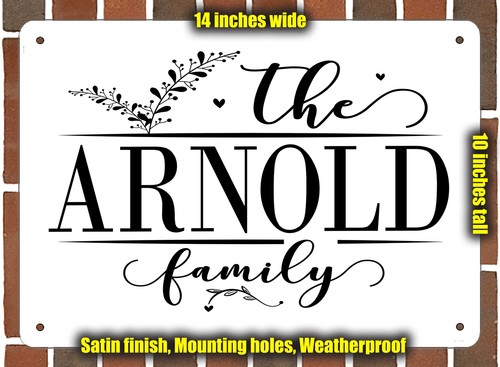Arnold family targa decorativa - family,