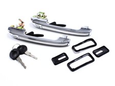 Set maniglia porta cromata