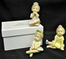 BOMBONIERA BIMBA BALLERINA PORCELLANA ENCATADA CON SCATOLA COMUNIONE CRESIMA 