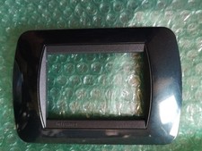 BTICINO L4803BT PLACCA metallo LIVING BLU petrolio 3 MODULI