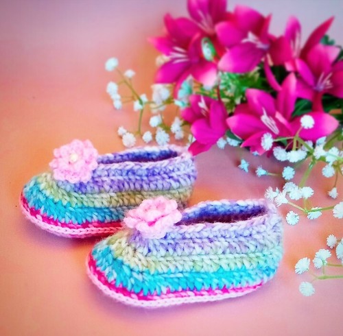 Ballerine colorate con fiore - colorate,