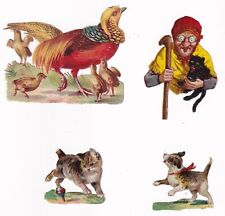 FRANCIA - 73 PERSONAGGI RITAGLIATI A MANO CARTONCINO DI RECUPERO VECCHI GIOCHI