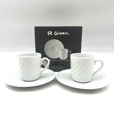 COPPIA TAZZINE DA CAFFÈ RICHARD GINORI SERIE "ANCONA" NUOVE CON SCATOLA