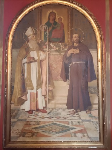 Quadro olio tela madonna - su,