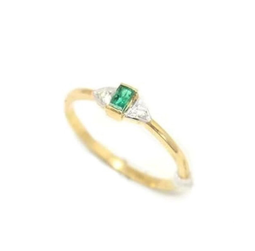 Anello smeraldo oro 18kt - anello,