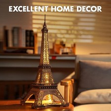 Robotime Torre Eiffel 4 modalità di illuminazione LED 3D legno puzzle Parigi home desk arredamento