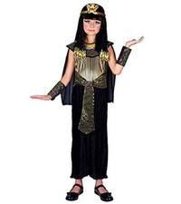 Costume Cleopatra Egiziana Nero Bambina 7 9 Anni Halloween Carnevale L.3589
