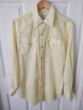 H Bar C California Ranchwear Perma Press Long Tail Pearl Snap Western Shirt 15.5