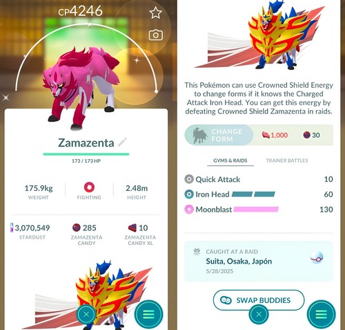 Shiny zamazenta livello con - shiny,