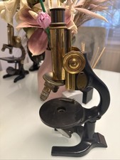 C.REICHERT WIEN MICROSCOPIO OTTONE VINTAGE VECCHIO MICROSCOPIO