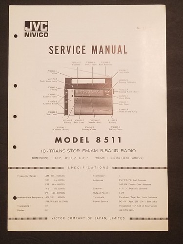 Jvc nivico model 8511 - jvc, 8511,