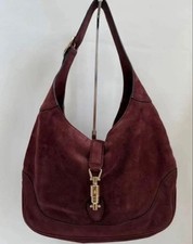 Borsa a tracolla Gucci Jackie 1961 scamosciata hobo bordeaux 277520 vintage punta di cavallo