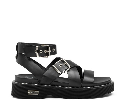 Cult sandalo nero con fibbie - -,