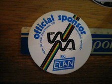 ADESIVO  STICKER VINTAGE kleber SCI SKI ELAN  SPONSOR ALPINE SKI WORD 1978