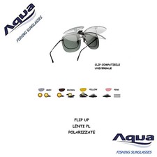 AQUA FLIP-UP POLARIZZATO ANTIRIFLESSO DA APPLICARE AD OCCHIALI LENTI VARI COLORI