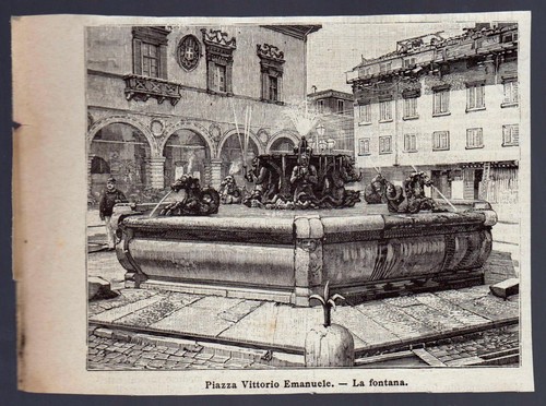 Pesaro xilografia piazza - pesaro,