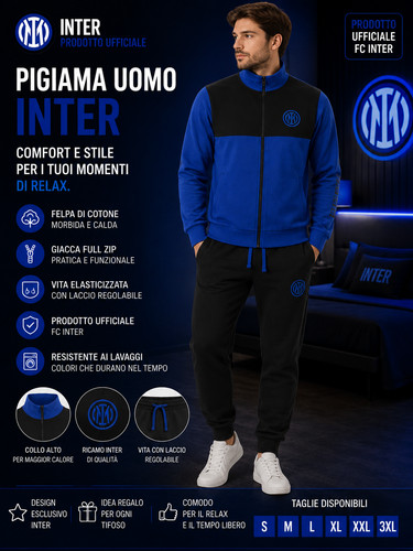 Pigiama uomo inter felpa - pigiama,