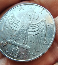 Vittorio Emanuele III, 1 lira impero 1940 XVIIII 4 stanghette nella data