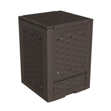 Composter rattan marrone 300l - rattan,