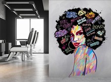 Carta da parati 3D donna moda