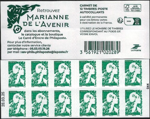 Carnet 2358 marianne de - carnet,