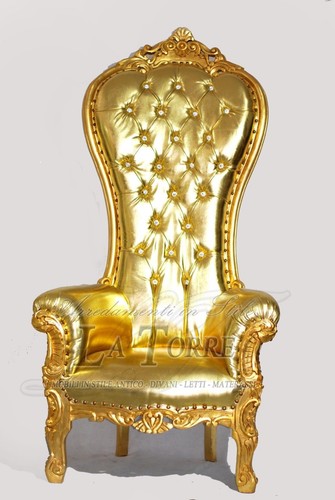 Poltrona trono stile barocco - trono,