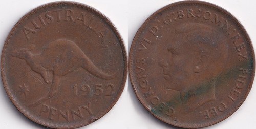 Penny 1952 australie - penny, .