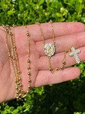 Collana croce perle rosario