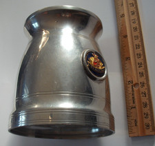 Tazza Tankard vintage Ocean Liner RMS Mauretania inglese peltro e smalto