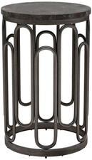 Tavolino rotondo in metallo