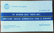 R268] Libretto VII AUTOGIRO IBLEO "TROFEO GULF"  1965 RAGUSA - REGOLAMENTO