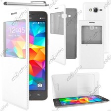 Housse Etui S  PU Cuir Blanc