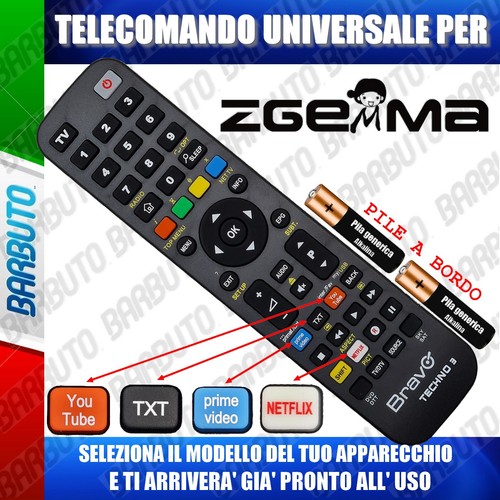 Telecomando universale zgemma - telecomando,