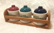 TRIS SET 3 BARATTOLI VASETTI