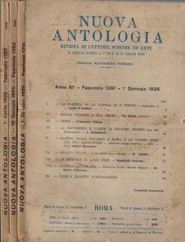 Nuova antologia anno - , 1926