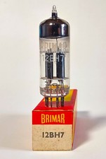 12BH7 Brimar Tube Valvola Röhre Lampe - BVA Mullard Blackburn - MINT NOS - Audio