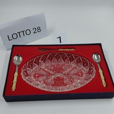 Vassoio antipastiera in cristallo con posate